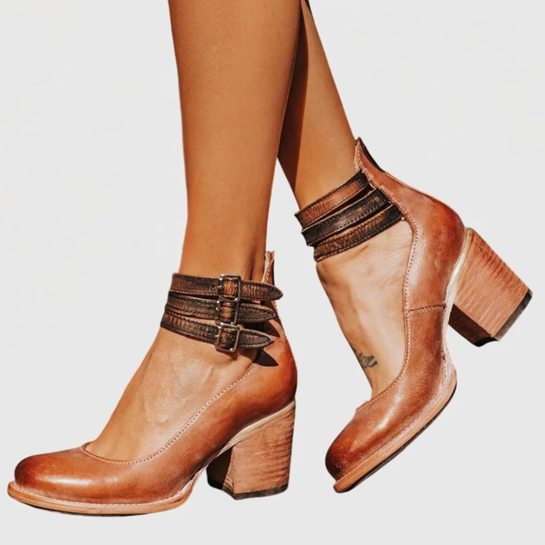 Tara | Comfortable Strappy Platform Heels