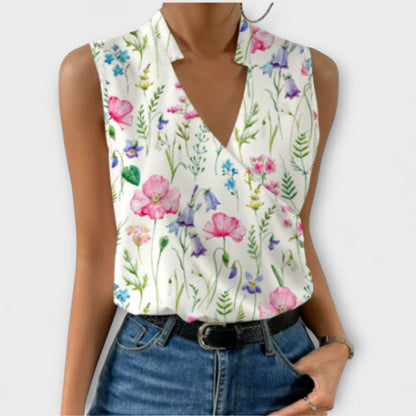 Lily | Collared Wrap Sleeveless Top