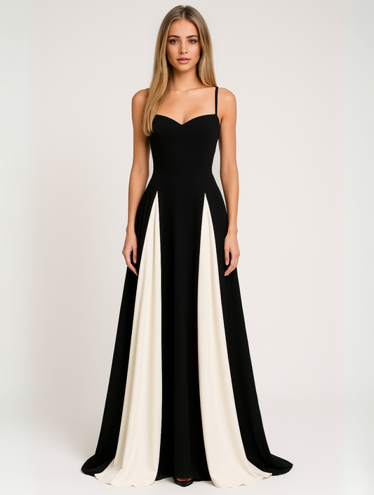 Veronica | Two Tone Formal Maxi Dress for Wedding Guest
