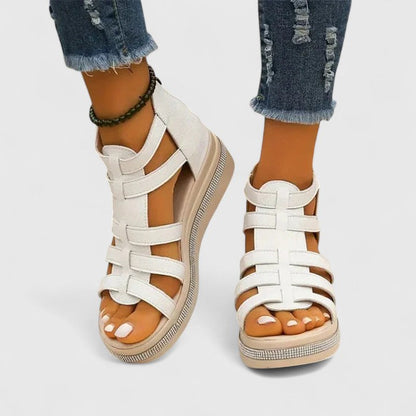 Vera | Orthopedic Gladiator Rhinestone Wedge Sandals