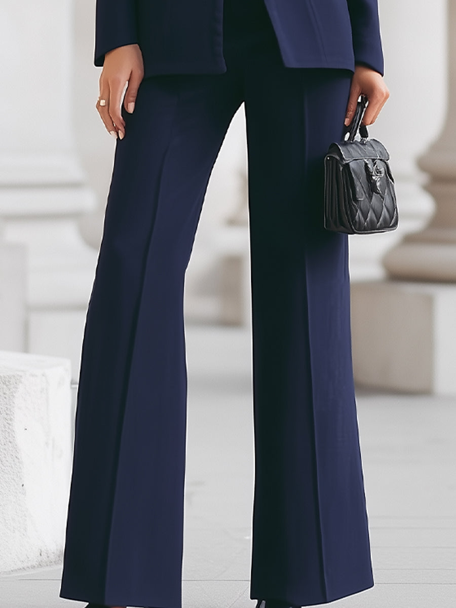 Violet | Stand Collar Blazer & Flare Pants Co-ord Set
