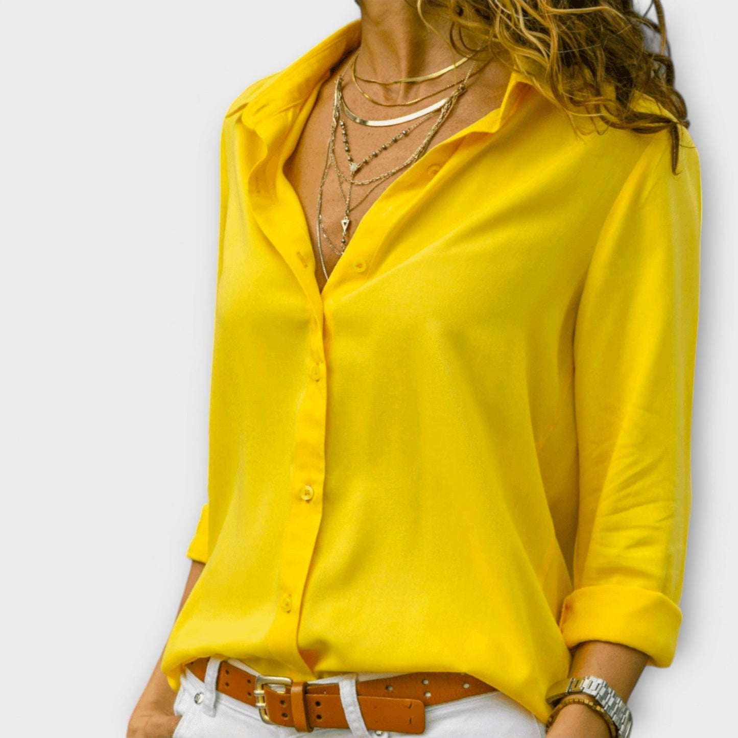 Willow | Classic Button Down Long Sleeve Blouse