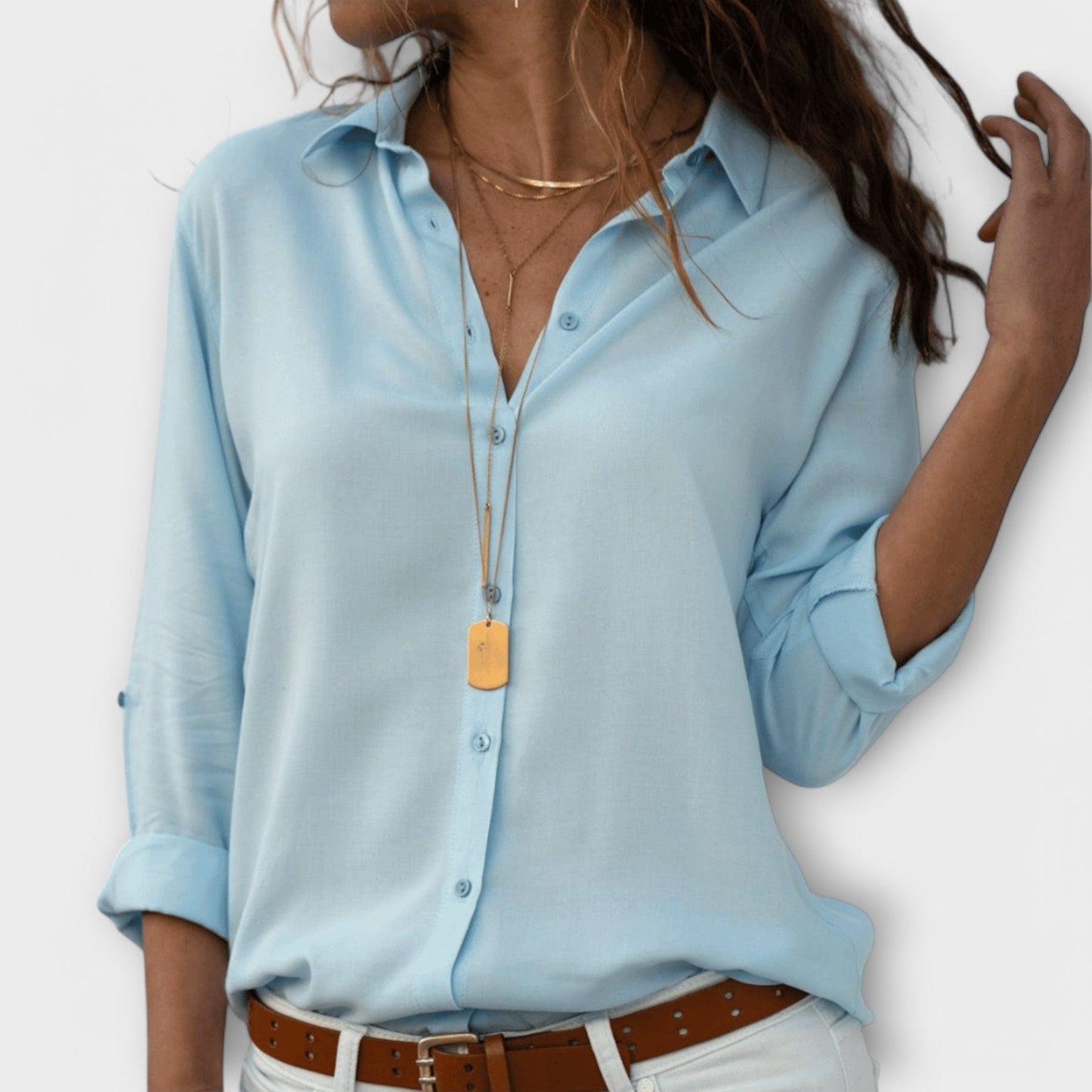 Willow | Classic Button Down Long Sleeve Blouse