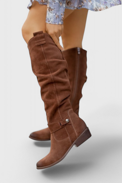 Willow | Slouchy Pointed Toe High Boots