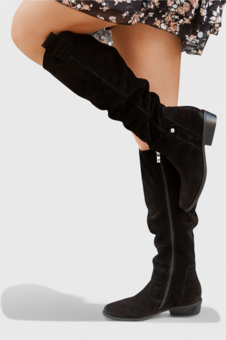 Willow | Slouchy Pointed Toe High Boots
