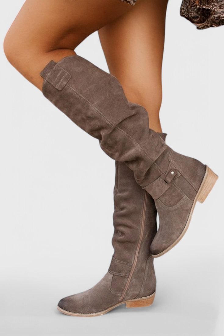 Willow | Slouchy Pointed Toe High Boots