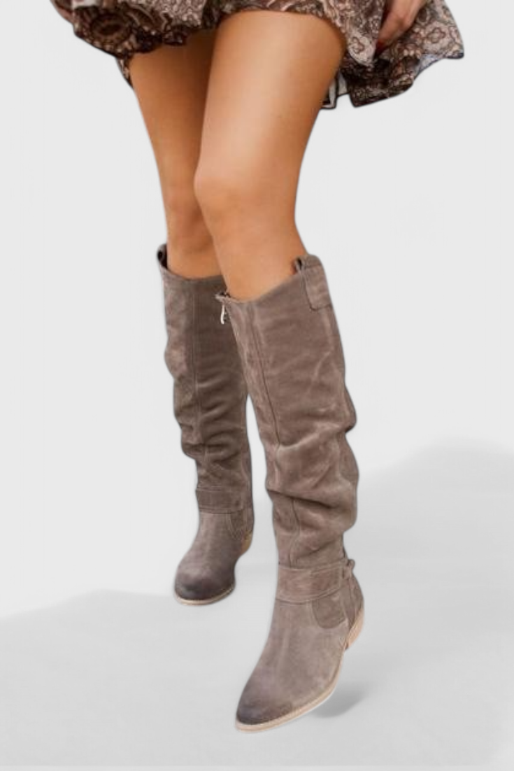 Willow | Slouchy Pointed Toe High Boots
