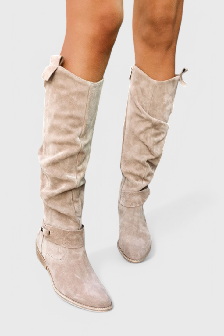 Willow | Slouchy Pointed Toe High Boots