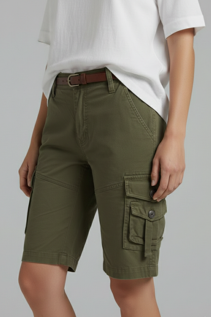 Quinn | Women's Knee Length Cargo Shorts