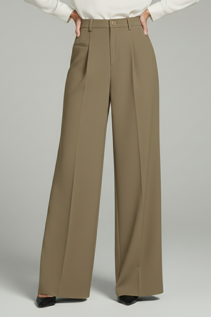 Addison | Elegant Pleated Wide Leg Palazzo Trousers