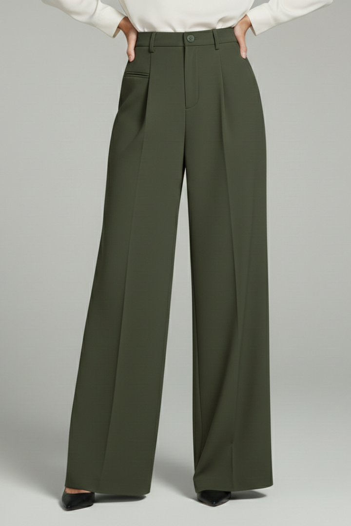 Addison | Elegant Pleated Wide Leg Palazzo Trousers