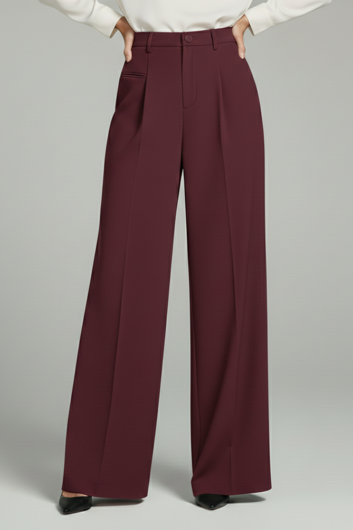 Addison | Elegant Pleated Wide Leg Palazzo Trousers