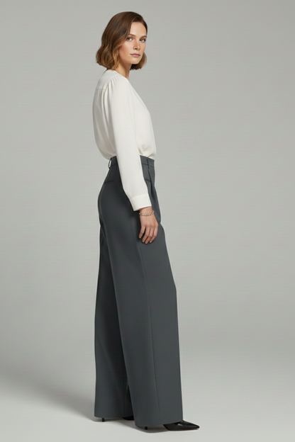 Addison | Elegant Pleated Wide Leg Palazzo Trousers