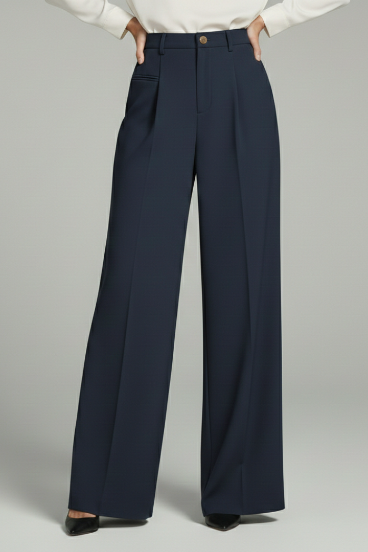 Addison | Elegant Pleated Wide Leg Palazzo Trousers