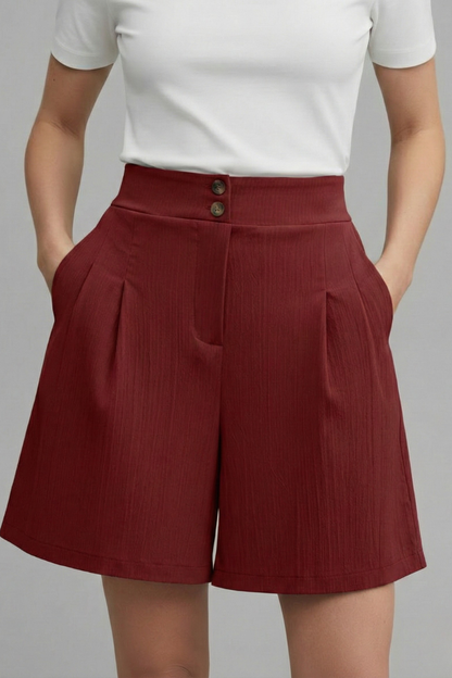 Stella | High Waisted Wide Leg Tailored Shorts