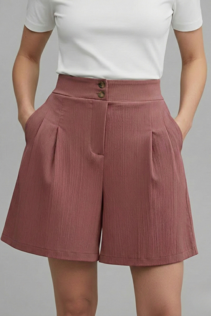 Stella | High Waisted Wide Leg Tailored Shorts