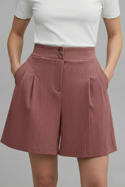 Stella | High Waisted Wide Leg Tailored Shorts