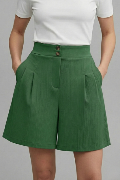 Stella | High Waisted Wide Leg Tailored Shorts