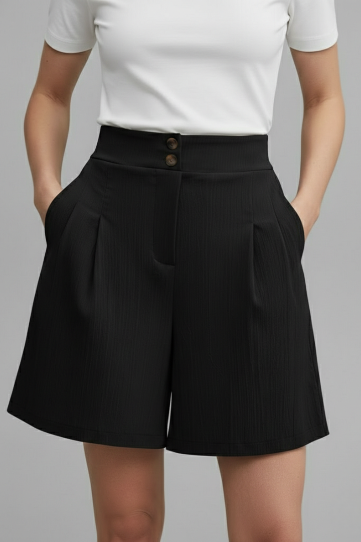 Stella | High Waisted Wide Leg Tailored Shorts