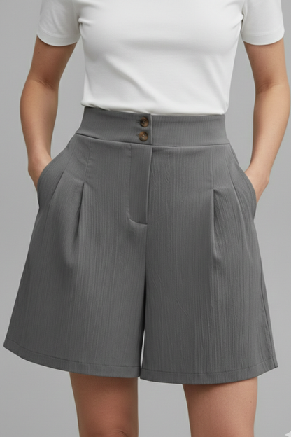 Stella | High Waisted Wide Leg Tailored Shorts