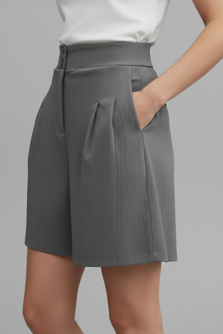 Stella | High Waisted Wide Leg Tailored Shorts