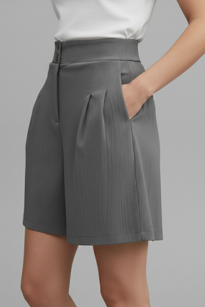Stella | High Waisted Wide Leg Tailored Shorts