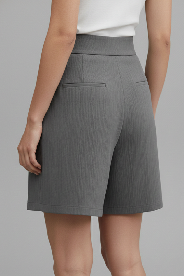 Stella | High Waisted Wide Leg Tailored Shorts