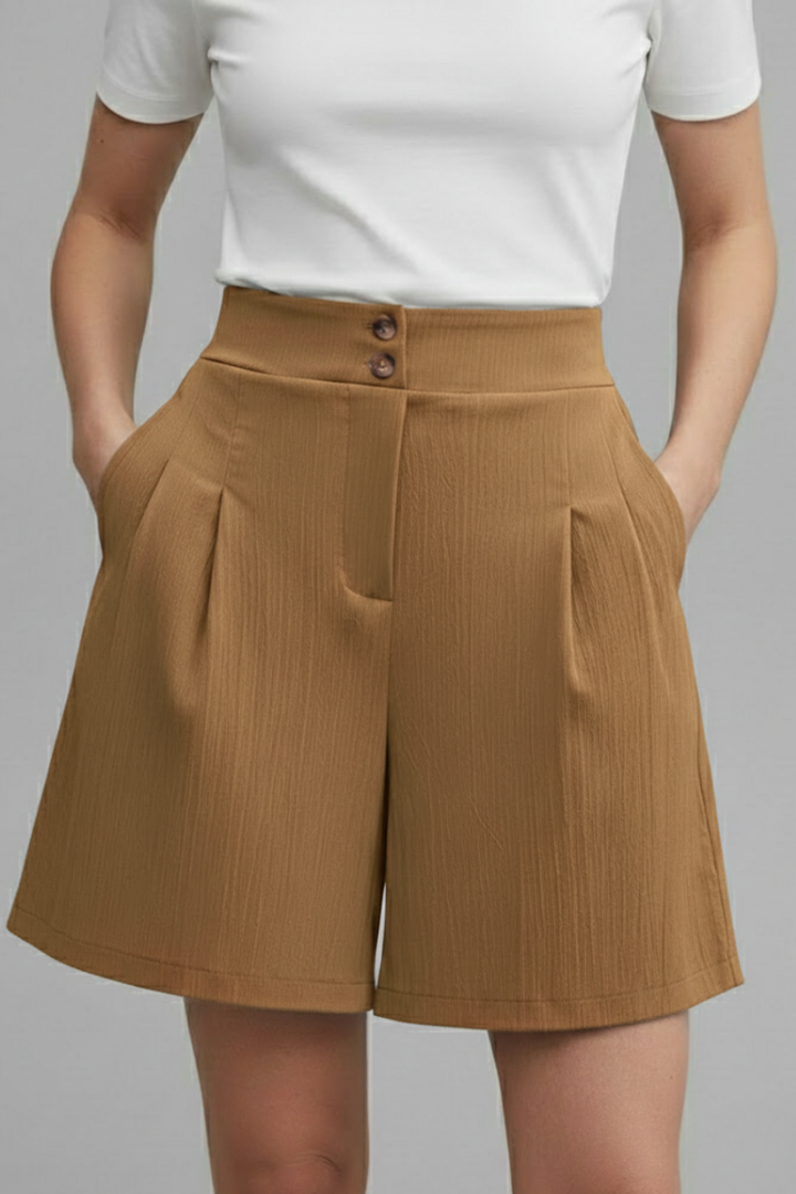 Stella | High Waisted Wide Leg Tailored Shorts