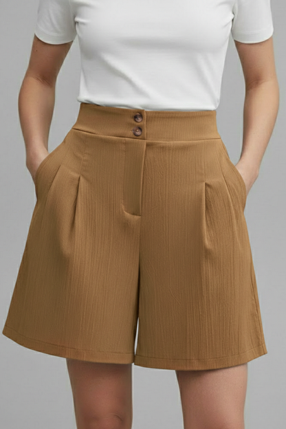 Stella | High Waisted Wide Leg Tailored Shorts