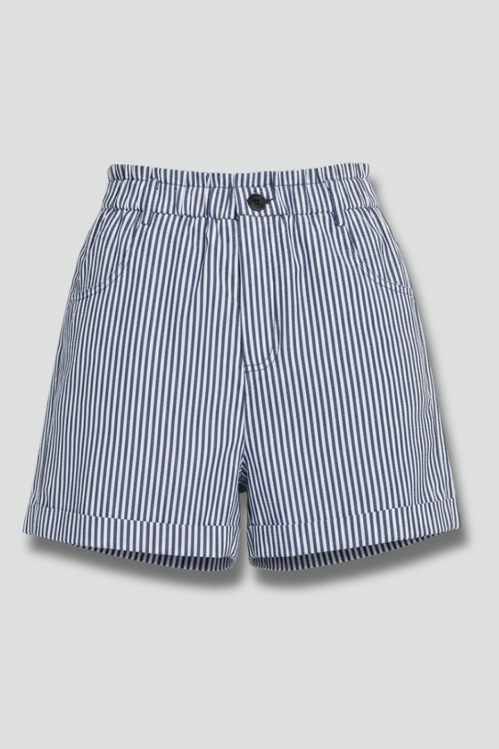 Chloe | Striped High Waisted Tailored Shorts