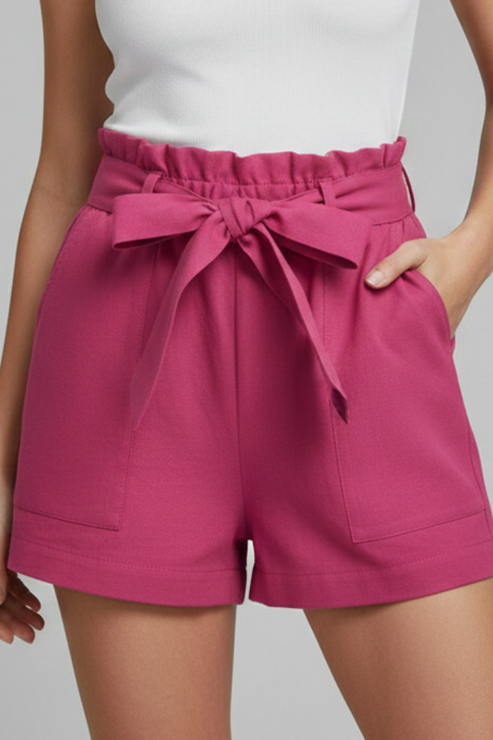 Piper | Elegant Paperbag Tie Waist Shorts