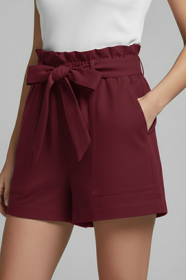 Piper | Elegant Paperbag Tie Waist Shorts