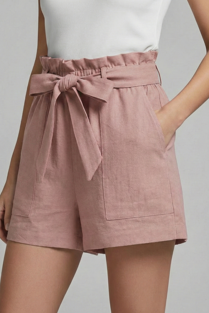 Piper | Elegant Paperbag Tie Waist Shorts