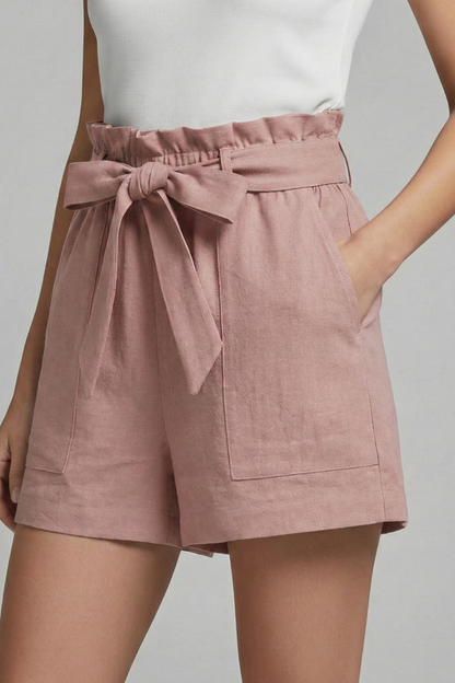Piper | Elegant Paperbag Tie Waist Shorts