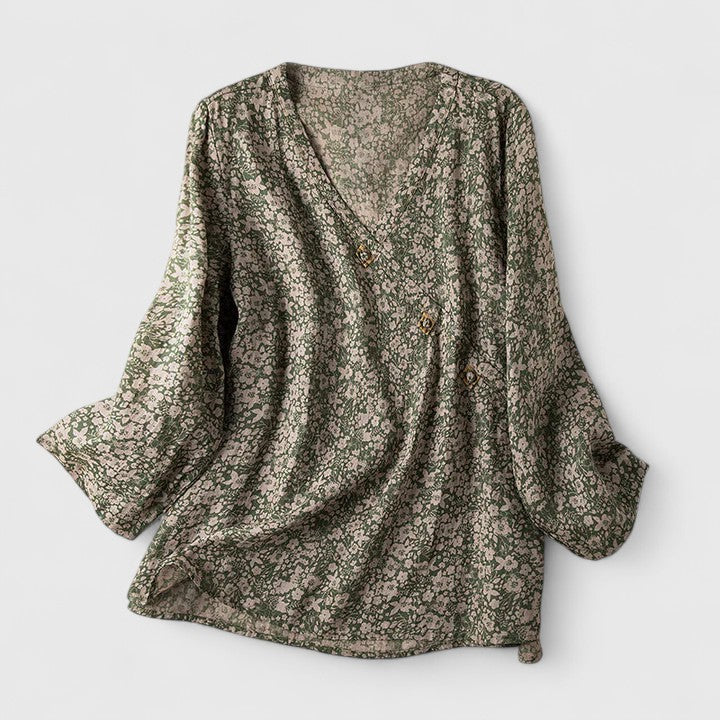 Wren | Comfortable Print V-Neck Blouse