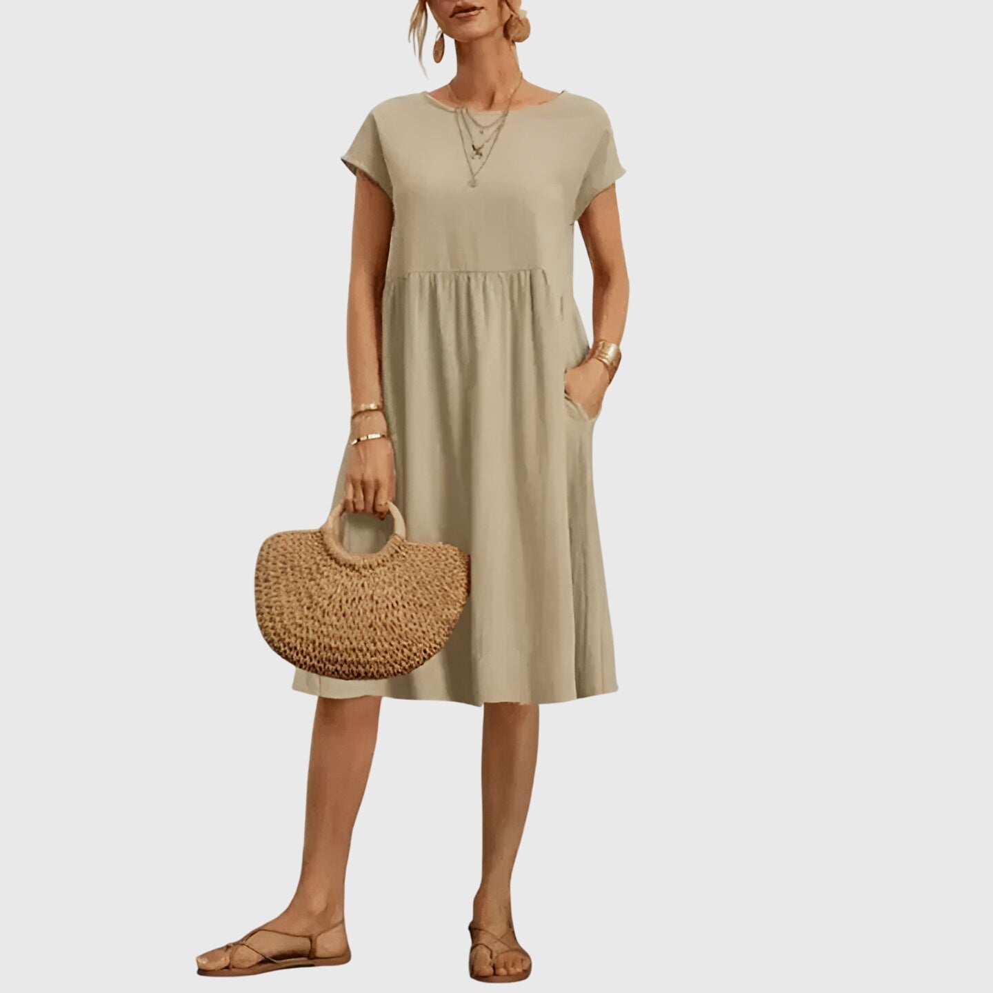 Zoey | Sophisticated Waist Midi Dress