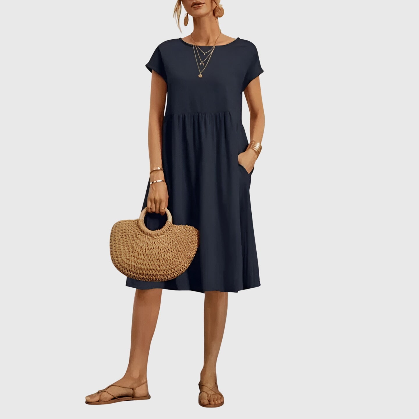 Zoey | Sophisticated Waist Midi Dress