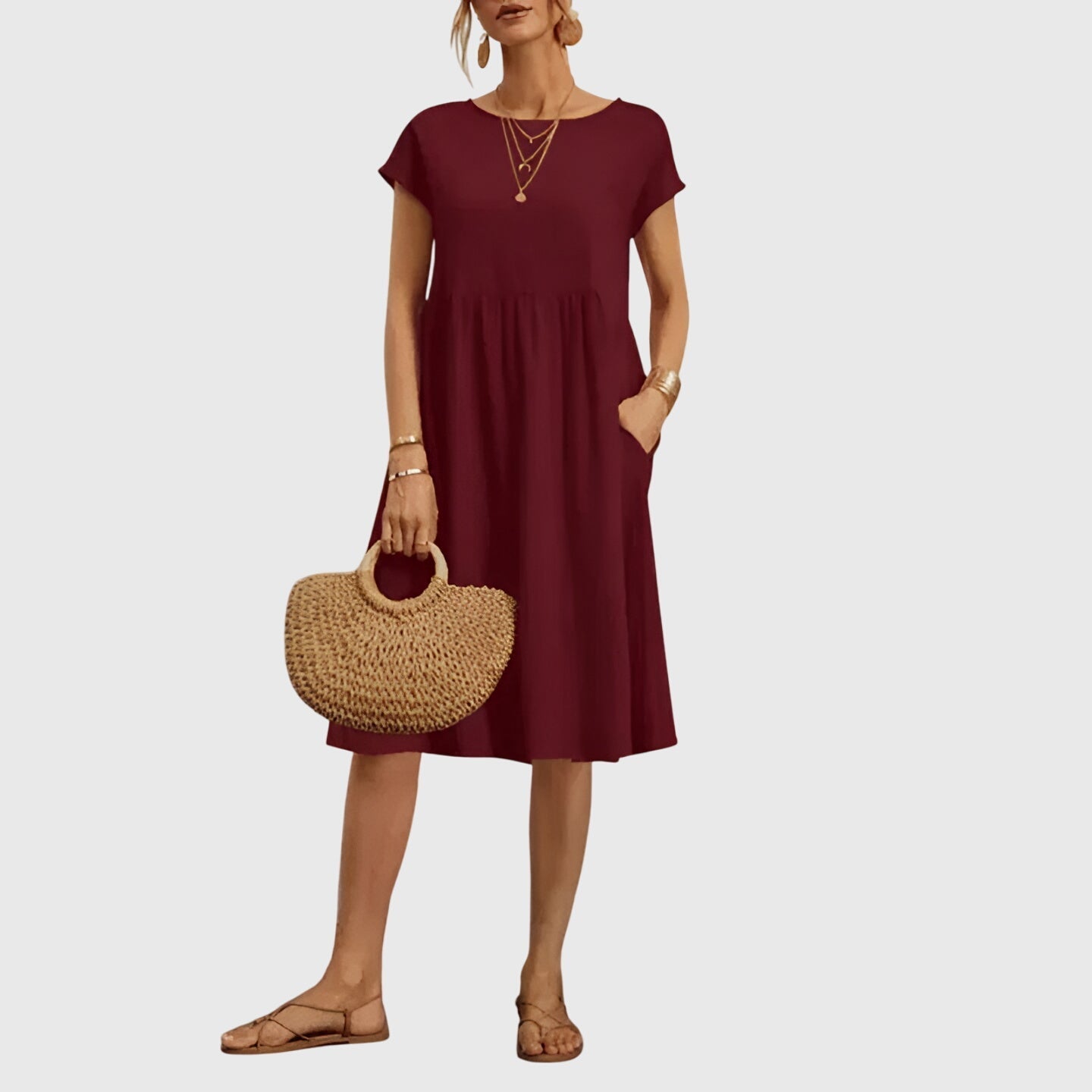 Zoey | Sophisticated Waist Midi Dress