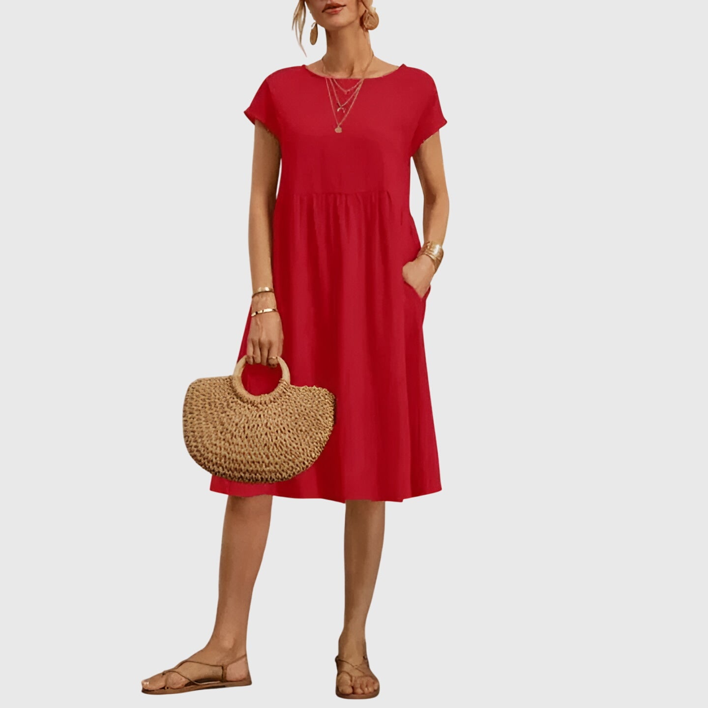 Zoey | Sophisticated Waist Midi Dress