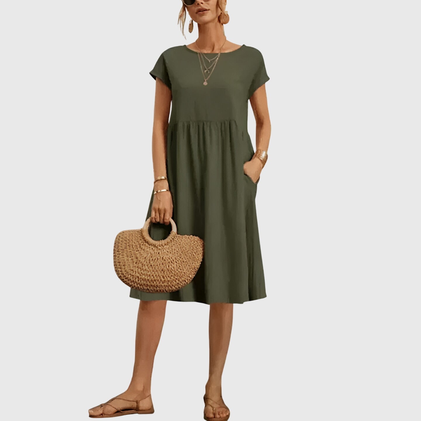 Zoey | Sophisticated Waist Midi Dress