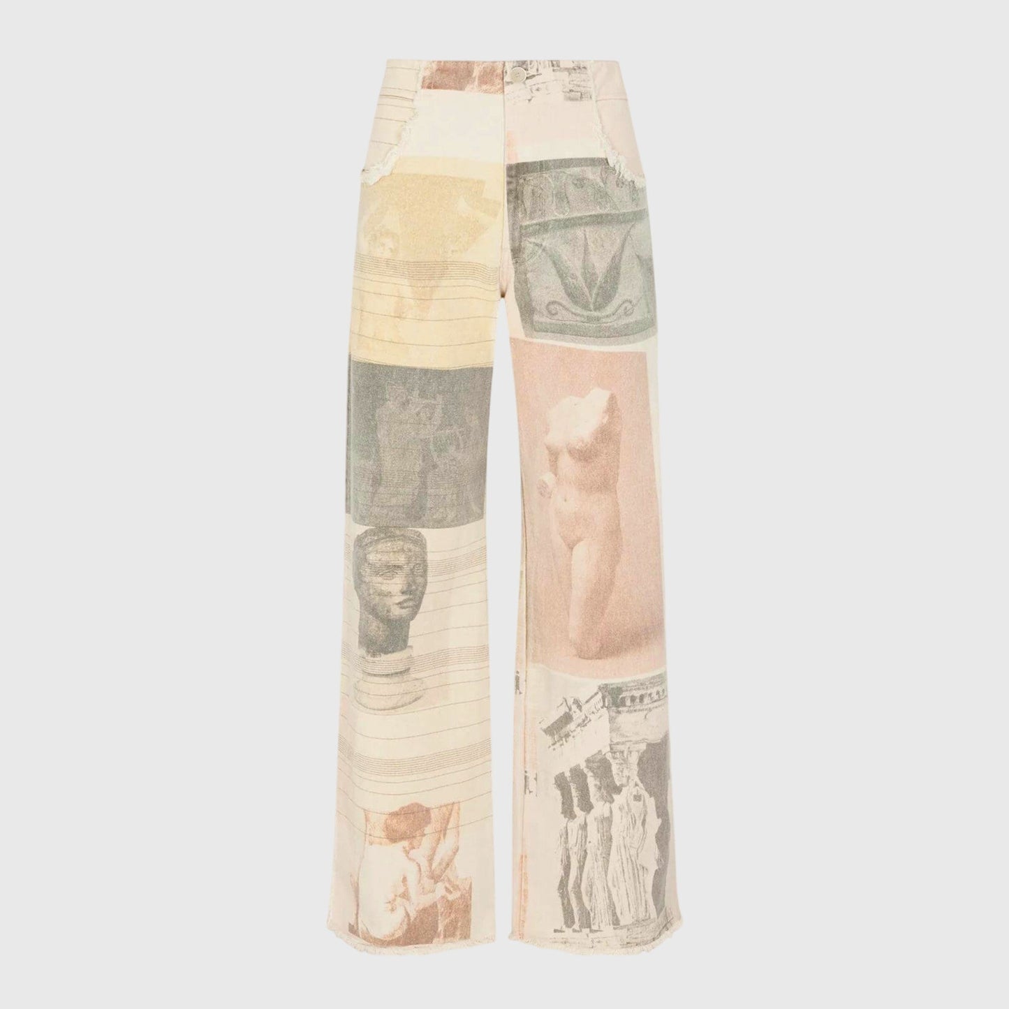 Peyton | Artistic Print Wide Leg Jeans