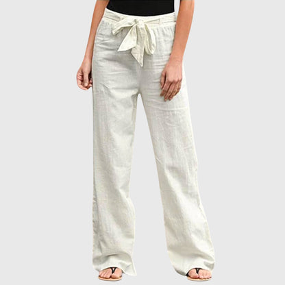Brooklyn | Comfortable Tie Waist Straight Leg Pants