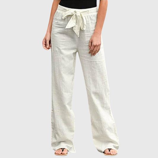 Brooklyn | Comfortable Tie Waist Straight Leg Pants