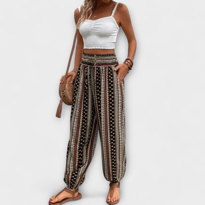 Luna | Comfortable Boho Print Wide-Leg Pants