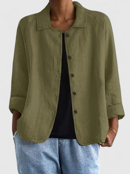 Amber | Relaxed Button Front Shirt