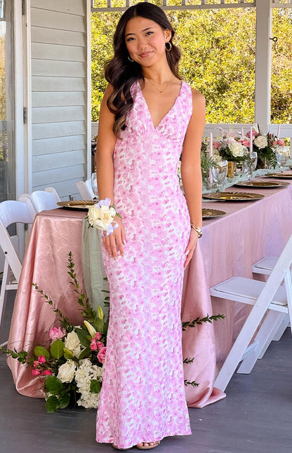 Isabelle | Floral Lace Maxi Dress for Wedding Guest