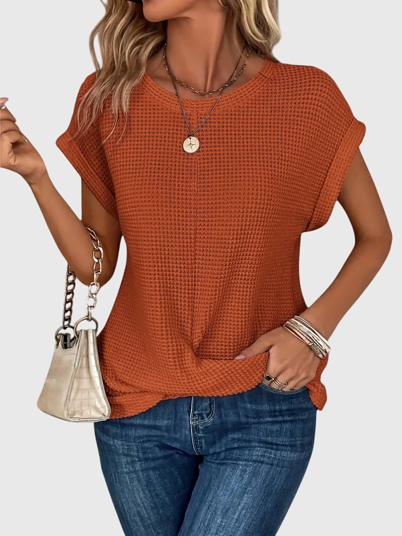 Scarlett | Sophisticated Knitted Top With Crew Neck