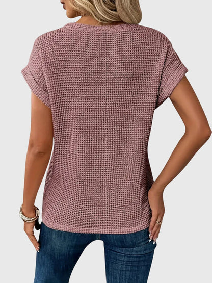 Scarlett | Sophisticated Knitted Top With Crew Neck
