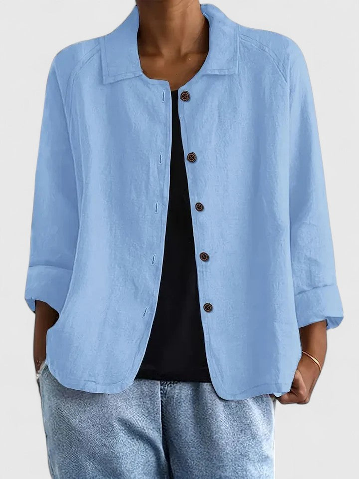 Amber | Relaxed Button Front Shirt