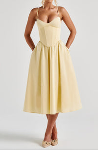 Celeste | Corset Bodice Midi Dress